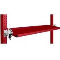 Manuflex Neigbare Ablagekonsole, für Reihe Universal oder Profi, Nutztiefe 195 mm, für Tischbreite 1500 mm, rubinrot