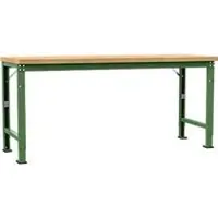Manuflex Werkbank Profi Spezial, Tischplatte Multiplex, 2000 x 700 mm, resedagrün
