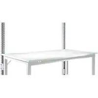 Manuflex Aufbauportal, niedrig, Grundtisch STANDARD Arbeitstisch/Werkbank UNIVERSAL/PROFI, alusilber