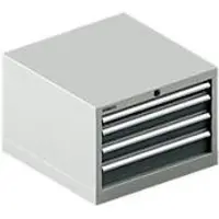 Schäfer Shop Schubladenschrank 27-27, 4 Schübe, bis 75 kg, B 564 x T 572 x H 400 mm, anthrazitgrau/lichtgrau