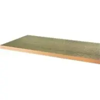 Ssi Arbeitsplatte, 45 mm stark, Gewindehülsen, grüne Kunststoffbeschichtung, mit Hartholzrahmen, B 1500 x T 700 mm
