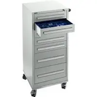 Schäfer Shop Schubladenschrank SFR 70, 7 Schübe, mit Rollen, lichgrau RAL 7035 lichgrau RAL 7035