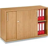 Schäfer Shop Schiebetürenschrank TETRIS WOOD, 2 OH, inkl. Stahlsockel, B 1200 x T 421 x H 800 mm, Buche-Dekor