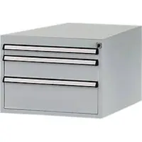 Manuflex Schubladen-Unterbauten, für Werkbank Profi Tiefe 700 mm, alusilber