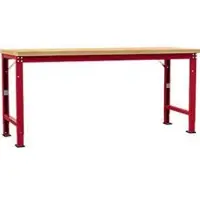 Manuflex Werkbank Profi Spezial, Tischplatte Multiplex, 2000 x 700 mm, rubinrot