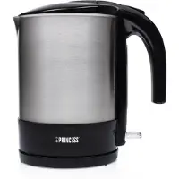 Princess 01.236039.01.001 Wasserkocher, 1,7 l, 2200 W, Schwarz, Edelstahl, Kunststoff, Edelstahl, Wasserstandsanzeige, Überhitzungsschutz