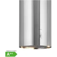 Klarstein Insel-Abzugshaube, Dunstabzug für Arbeitsplatte, 600m³/h Luftstrom, Verstellbare Inselhaube Umluft Freihängend mit Rohr-Design, 3 Stufen, Aktivkohle-Filter Dunstabzugshaube Deckenmontage