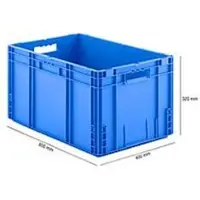 Ssi Euro Box Serie MF 6320, aus PP, Inhalt 62,3 L, Durchfassgriff, blau