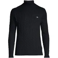 Gant Pullover Cotton Cable Turtle Neck Herren Evening Blue-XL
