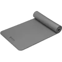 Gaiam Essentials Fitness Matte Gymnastikmatte 10mm, grau