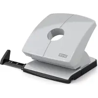 Novus Locher B 230, Vollmetallgerät, Hochglanzoberteil, bis 30 Blatt, grau glänzend