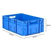 Ssi Euro Box Serie LTF 6220, aus PP, Inhalt 42 L, Durchfassgriff, blau