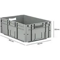 Ssi Euro Box Serie LTF 6220, aus PP, Inhalt 42 L, Durchfassgriff, grau