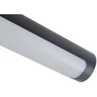 LUCANDE Tuberia LED-Außenwandlampe, anthrazit, Ø 7cm - , Tuberia, Schwarz, für Terrasse, Aluminium, Modern