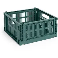 HAY - Colour Crate M Square Aufbewahrungsbox (Dunkelgrün)