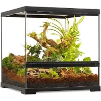 Exo Terra Terrarium EX- Pro Terrarium Small Low 45 x 45 x 45cm ohne Dekoration, Bodengrund und Technik