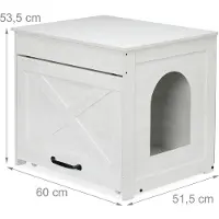 Relaxdays Katzenschrank für Katzenklo