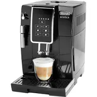 De'Longhi DeLonghi Kaffeevollautomat "Dinamica ECAM358.15.B - Long Coffee Funktion für Filterkaffee, schwarz", Milchaufschäumdüse, 300 g Bohnenbehälter, automatische Reinigung