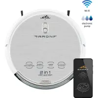 Eta Staubsaugraugroboter Aron Artikel-Nr.: ETA351290000 2-in-1-Staubsaugerroboter mit SMART-App, gyroskopischer Navigation, bis zu 120 Minuten Akkulaufzeit und einer Höhe von nur 7,2 cm.