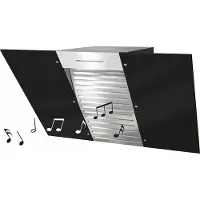 Miele DA 6096 W Black Wing Music Wand-Dunstabzugshaube 10539230, Obsidianschwarz