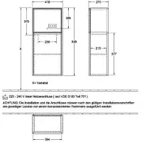 Villeroy & Boch V&B Seitenschrank FINION 418x936x270mm Ans L Regal glos. wh bl ma