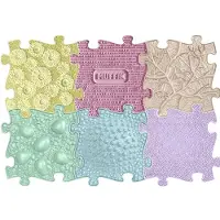 Askato : Sensorische orthopädische Matte – Baby-Set, Pastell, 6-teilig