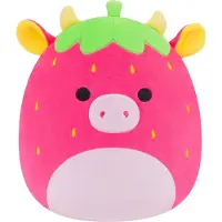 Squishmallows SQCR08584 - Cleary die Erdbeerkuh 30 cm, offizielles Jazwares Plüsch, superweiches Kuscheltier