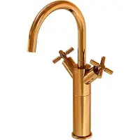 Steinberg Serie 250 Waschtischarmatur, hoch, schwenkbar, Zweigriff, mit Ablaufgarnitur, Ausladung 155mm, 2501550RG