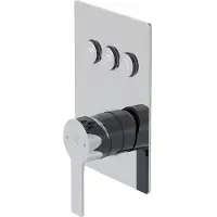 Steinberg Serie 390 Dusch-/Wannenarmatur, Einhebelmischer 3/4'', mit Pushtronic, 3 Verbraucher, 39022313