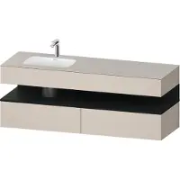 Duravit Einbauwaschtisch-Möbel-Set Qatego 160x50x60cm, Kon-WTU, B l, E sw/tau ma