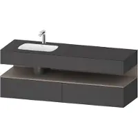 Duravit Einbauwaschtisch-Möbel-Set Qatego 160x50x60cm, Kon-WTU, B l, ba m/Grap ma