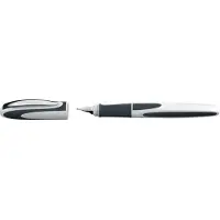 Schneider Schreibgeräte 003251, Schwarz, Weiß, Kartuschenfüllsystem, Gummi, Edelstahl, Iridiumstahl, Medium, Rechtshändig