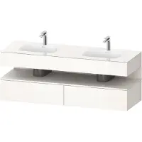 Duravit Einbauwaschtisch-Möbel-Set Qatego 160x55x60cm, Kon-WTU, we matt/weiß hgl