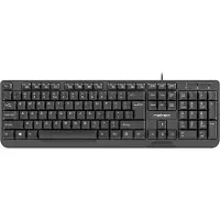 Natec Elegante Schwarz USB-Tastatur, 104-Tasten Layout, Ergonomisches Design