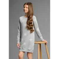 Kidsworld Sweatkleid "Sterne-Allover Kleid" für den Alltag, ca. Mitte Oberschenkel Länge, sportlicher Touch