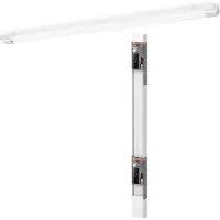 Osram LED-Lichtleiste POWER BATTEN, 4.000 K, 120 cm, 2-flg. BATTEN, weiß / opal, für Flurbereich, Metall, Lichtleiste