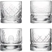 La Rochère Whiskyglas LA ROCHÈRE FRANCE "Whiskybecher Dandy 300 ml 4er Set transparent", bunt (transparent), 4 tlg., Glas, Trinkgefäße, Whiskyglas