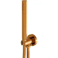 Steinberg Serie 100 Handbrausengarnitur mit integriertem Brauseanschlussbogen, Stabhandbrause, 1001670RG