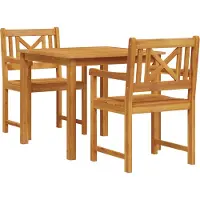 vidaXL Garten Essgruppe 3 stk. Braun Massivholz Akazie