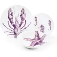Excelsa 3-teiliges Tafelservice Faune & Flore Keramik Bunt