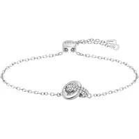 BOSS Armkette "LIVE PRECIOUS", silber (edelstahlfarben, kristallweiß, kristallweiß), Armbänder, Damen, 20,5cm, Edelstahl, Armkette, mit Preciosa Crystal