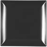 H&h Satz von 6 Obsttellern aus Stoare Boston Schwarz 18x18cm