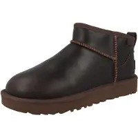 Ugg Classic Ultra Mini Leather Regen Stiefeletten Braun EU 41 Damen Braun EU 41