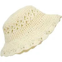 En fant Kinder Hut "Straw Hat w. Crochet Edge" in Beige | Gr.: 6-8 Jahre