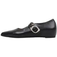 Wonders für Damen. A-3830_4387_5792 Ballerinas aus Leder Triana 30 Schwarz (40), 1 bis 3 cm, Schnalle, Lässig, Klassisch