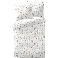 TRAUMSCHLAF Biber Bettwäsche Glennallen bunt 155x220 cm + 80x80 cm