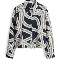 Opus Bluse Famena lane in ecru marine | Gr.: 36