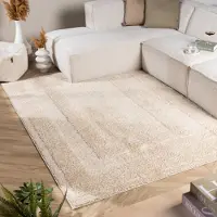 FRAAI Teppich Skandinavisch - Lova Border Beige 200x290 cm
