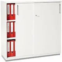 Schäfer Shop Schiebetürenschrank TETRIS WOOD, 3 OH, B 1200 mm, inkl. Stahlsockel, weiß