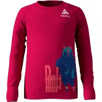 Odlo Active Originals Warm - Funktionsshirt Cerise / Placed Print Fw19 92